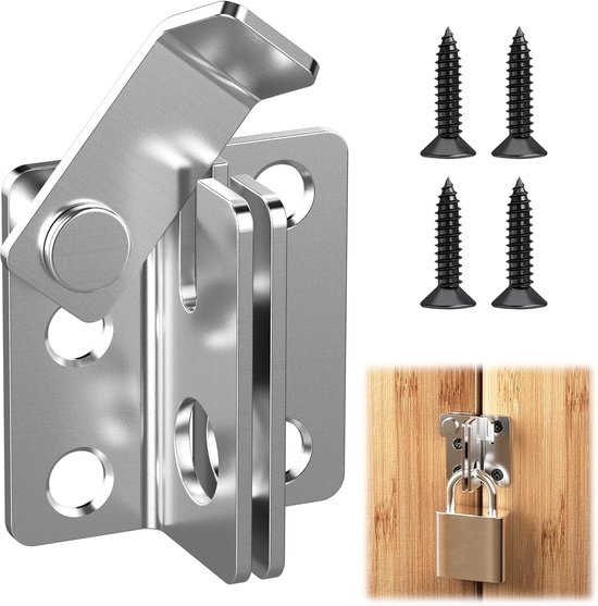 Türschlösser Aus Edelstahl, Abschließbare Türschlösser, Miniatur-türschlösser, 2-in-1-türschlösser Mit Schlüssellochschrauben, Fensterriegel, Außenschlösser, Silber