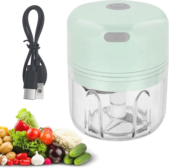 Elektrischer Mini-küchenzerkleinerer – Wiederaufladbar Und Tragbar – 250 Ml