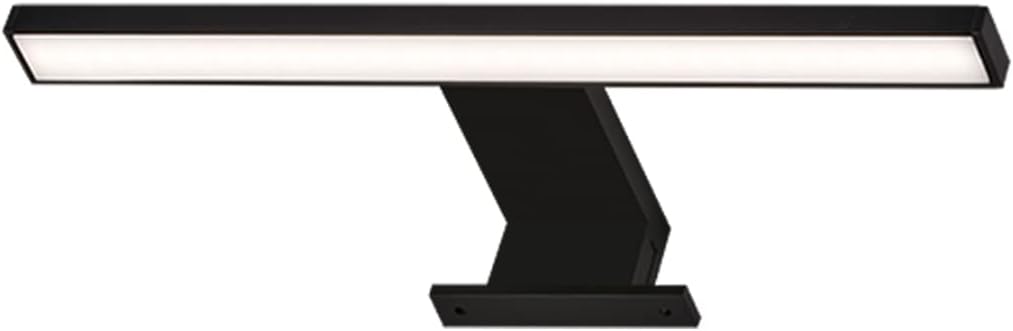 Beleuchtungskörper - Led-spiegelleuchte, Schutzart Ip44, Geeignet Für Badezimmer, 5 Watt, 500 Lumen, 4000 K, Schwarz, 300 X 103 X 36 Mm (l X B X H).