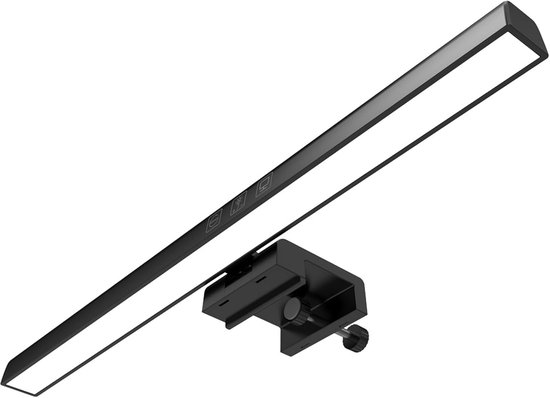 Monitorleuchte – Led-monitorleuchte – Klemmleuchte Für Den Schreibtisch – 3-stufig Dimmbar – Einstellbare Lichtfarbe – Leseleuchte – Schwarze Klemmleuchte