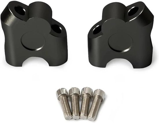 Motorrad-lenkererhöhungen – Lenkererhöhungshalterung – Mehr Fahrkomfort – Universelles Cnc-gefrästes Aluminium – 7/8" (22 Mm) – Schwarz