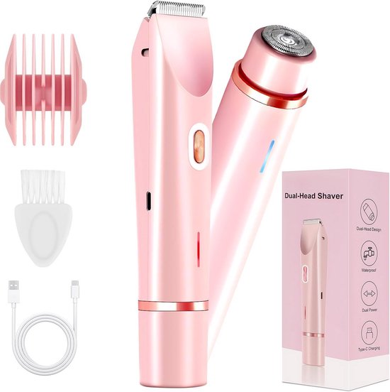 2-in-1 Elektrorasierer Für Frauen – Bikinizonentrimmer Und Rasierer Für Beine, Achseln Und Gesicht