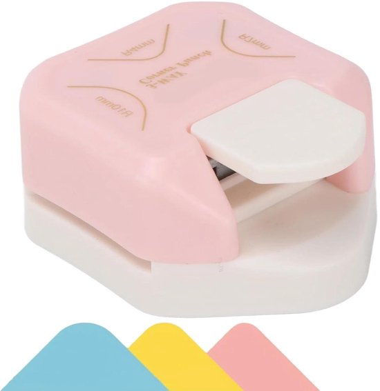 Locher Mit Abgerundeten Ecken – Papierschneider – Kartenbasteln – Drei Größen – 7,3 X 5,8 X 3,3 Cm – Rosa