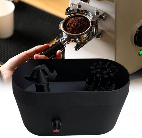 Zubehör Für Espressomaschinen: Griffhalter Mit Kaffeesatzbehälter Und Bürste, Passend Für 51/53/58 Mm Griffe.