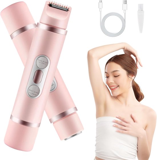 Elektrischer Rasierer – Haarentfernungsgerät Für Frauen – Hautschonend – Für Nass- Und Trockenrasur – 19 X 9 X 3,5 Cm – Rosa