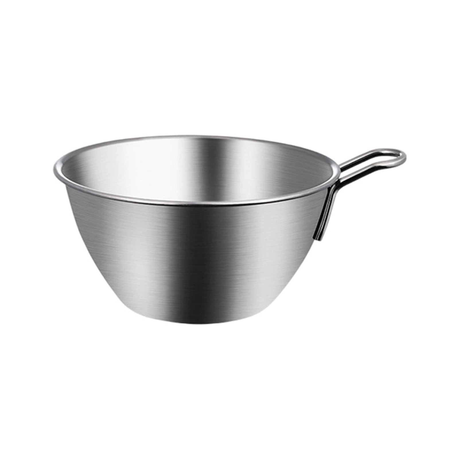 Silberne Edelstahl-rührschüssel Mit Griff, Kleine Küchenschüssel Mit Skala, Geeignet Zum Kochen, Backen Und Zubereiten Von Speisen.