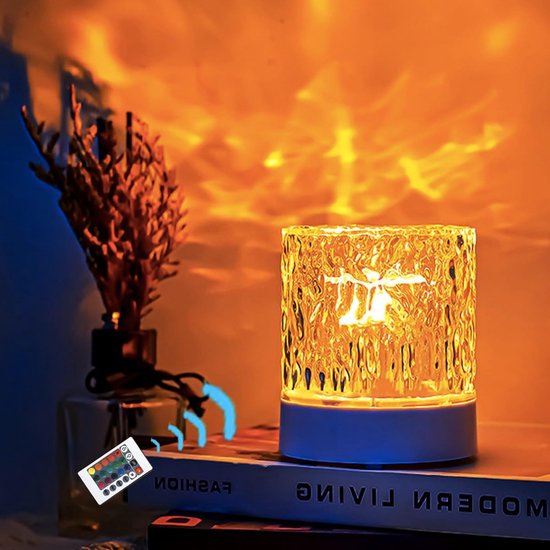 Wellenprojektorlampe, 16-farbiges Wasserwellen-nachtlicht Mit Fernbedienung, Aurora-projektor, Für Schlafzimmer Und Kinderzimmer, 1 Stück