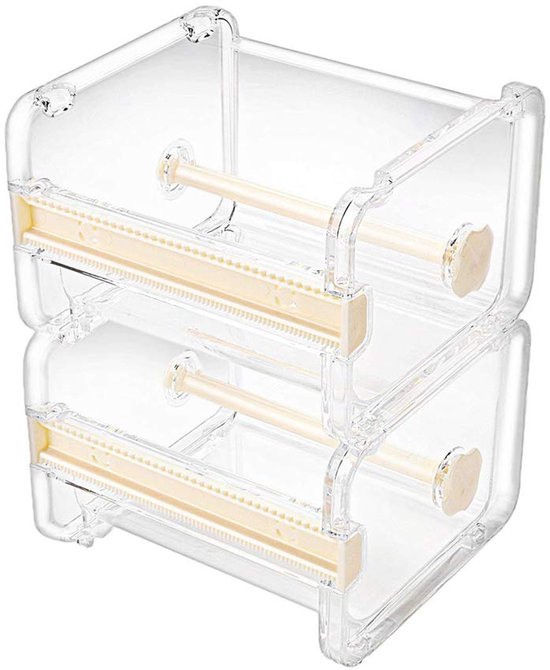 Transparenter Klebebandabroller – 2er-pack – Beige