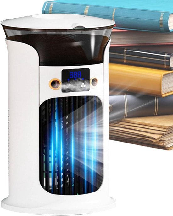 Tragbarer Ventilator – Verdunstungsluftkühler – Persönliche Kühlung – Leiser Betrieb – 16,3 Cm – Einzigartig