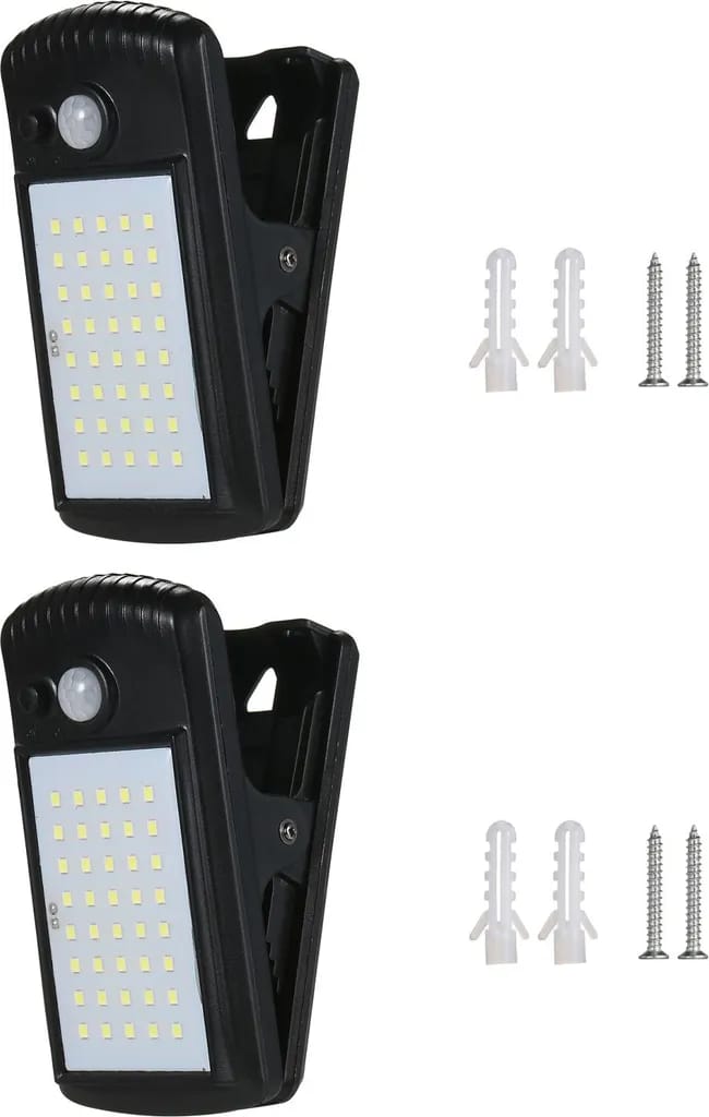 Led-solar-außenleuchte Mit Klemmhalterung Und Bewegungssensor