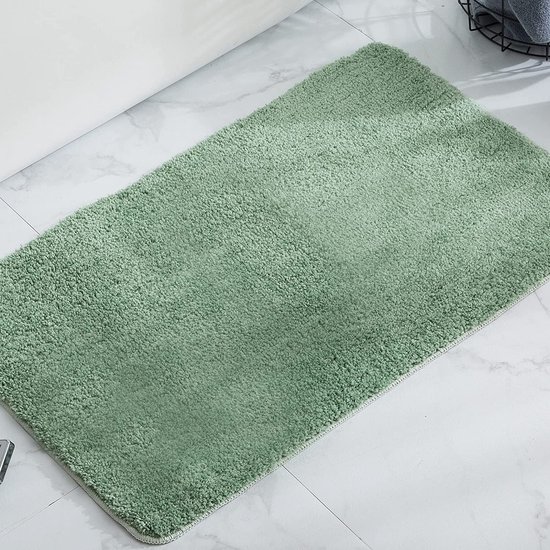 Rutschfeste Badematte – Weiche Mikrofaser-duschmatte – 1 Stück – Grün – 60 X 90 Cm