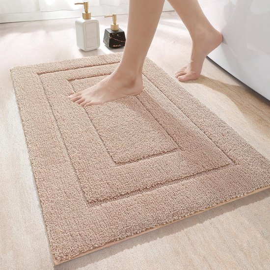 Rutschfeste Badematte – Weich Und Saugfähig – 1 Stück – Beige – 50 X 80 Cm