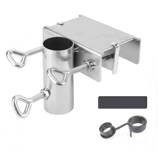 Sonnenschirm- Und Terrassengeländerclip Aus Verzinktem Eisen, 38 Mm Stangendurchmesser.