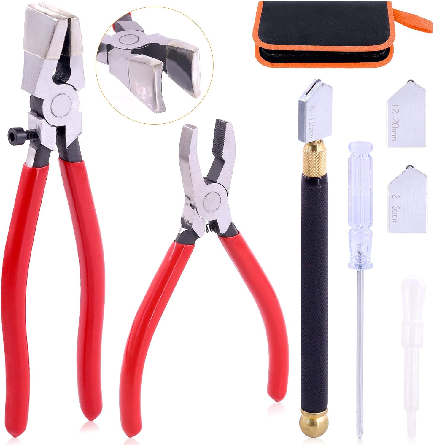 Professionelles Glasschneidwerkzeug-set Mit Gummiklingen, Geeignet Für Glas, Fliesen, Spiegel Und Mosaike, Ermöglicht Präzises Schneiden.