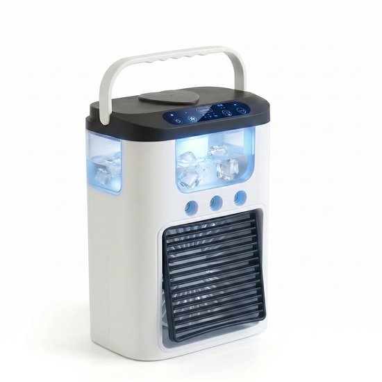 Tragbarer Usb-luftkühler – 3-in-1 Mini-klimaanlage, Ventilator Und Luftbefeuchter – Leises, Persönliches Kühlgerät Für Zuhause Und Unterwegs