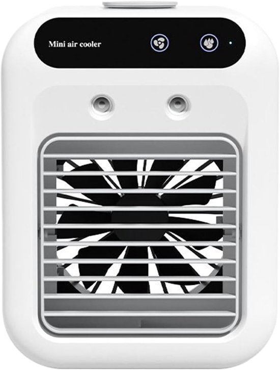 Mini-klimaanlage – Tischventilator – Für Persönlichen Komfort – Verdunstungsspray – 17 Cm Breit – Weiß