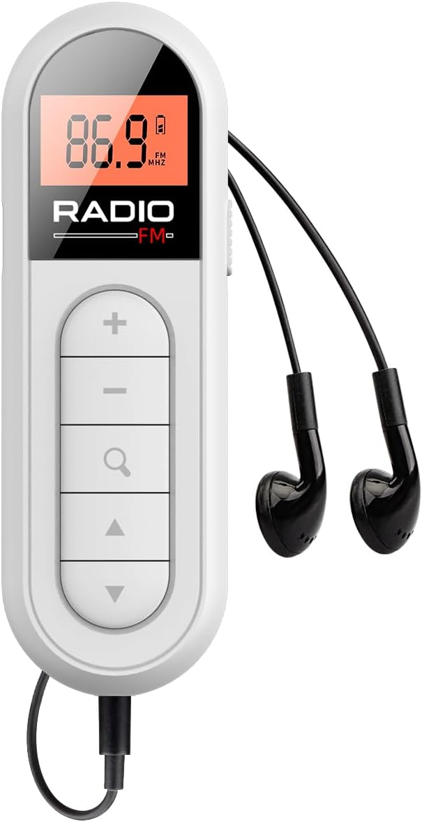 Fm-taschenradio – Tragbares Laderadio Mit Exzellentem Digitalempfang – Lcd-display – Gürtelclip – Stereo-kopfhöreranschluss – Ideal Für Fitnessstudio Und Wandern