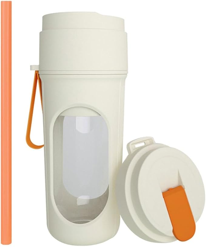 Orangefarbener, Wiederaufladbarer Usb-tragbarer Mixer, Reise-entsafter, 450 Ml Fassungsvermögen, Entsafterbecher Für Saftliebhaber Und Fitnessbegeisterte.