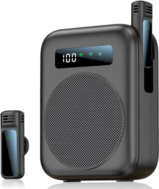 Tragbares Megafon – Persönlicher Lautsprecher – Klare Anrufe – 2 Integrierte Mikrofone – 9,1 X 4,6 X 12 Cm