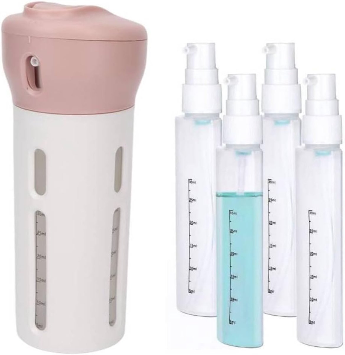 Nachfüllbare Universal-reiseflasche, Rosa, Für Shampoo Und Spülung Mit Duft, Auslaufsicherer, Tragbarer Reisespender, Für Verschiedene Produkte