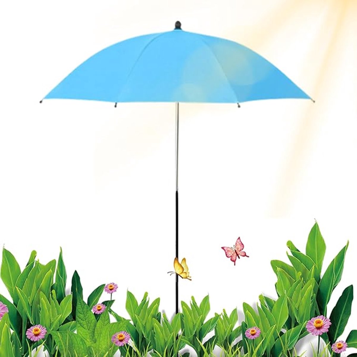 Pflanzenschirm – Uv-schutz – Tragbar Und Faltbar – Für Pool, Garten, Blumen, Gemüse, Rasen Und Balkon – Blau