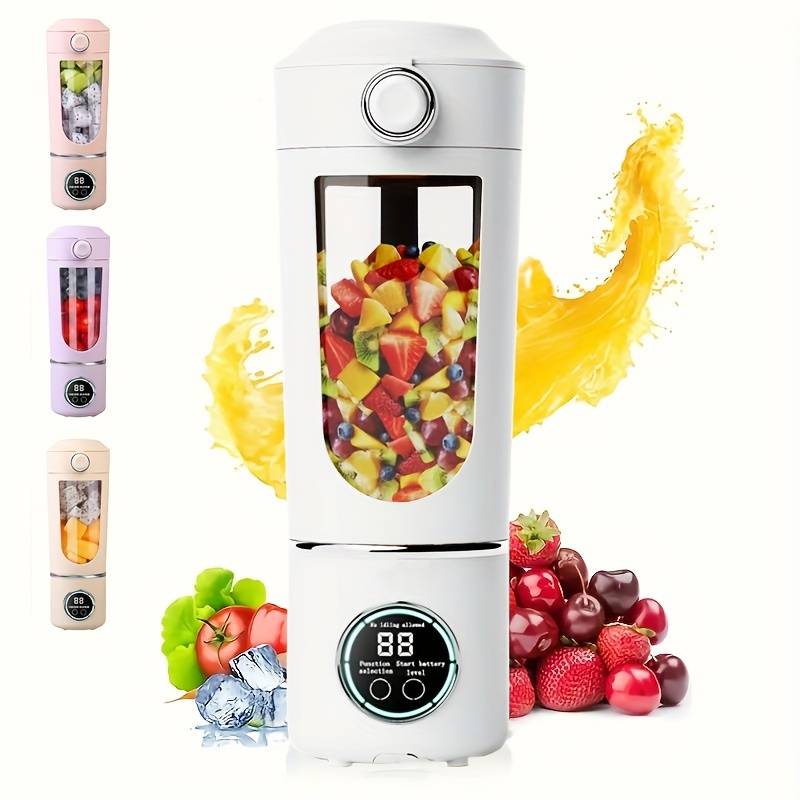 Tragbarer 700-ml-entsafter, Usb-aufladbar, Mit Leistungsstarkem Motor, Geeignet Für Zuhause Und Fitnessstudio – Weiß