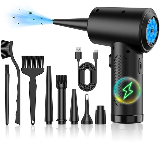 Akku-gebläse – Staubsauger – Elektronikreiniger – Starker Luftstrom – 6000-mah-akku – Schwarz