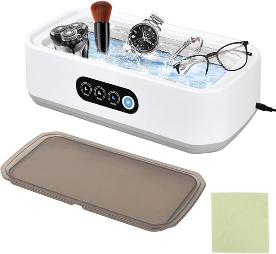 Ultraschallreiniger – Schmuckreiniger – Schnellreinigung – 360°-rundumreinigung – 650-ml-wassertank – Weiß