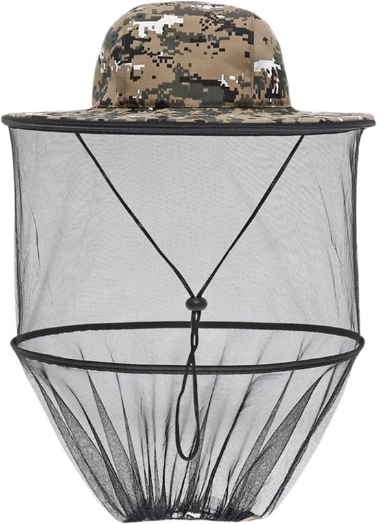 Hut Mit Moskitonetz – Schutzkappe – Schutz Bei Outdoor-aktivitäten – Feinmaschiges Netzgewebe – Kopfumfang 55–58 Cm – Grün