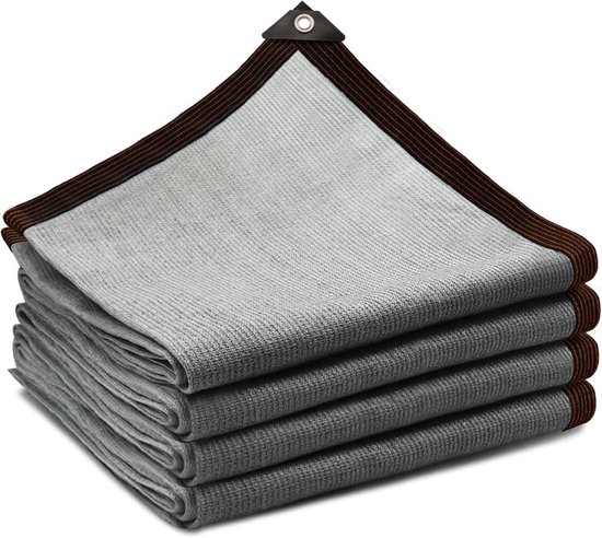 Schattiernetz Mit Ösen – Sonnenschutzgewebe Für Den Garten – Schutz Vor Sonne – Wasserdurchlässig Und Winddicht – 2 X 3 Meter – Grau