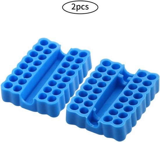 Schraubendreher-bit-organizer – Sechskant-aufbewahrung – Kompaktes Design – 2er-pack – Blau
