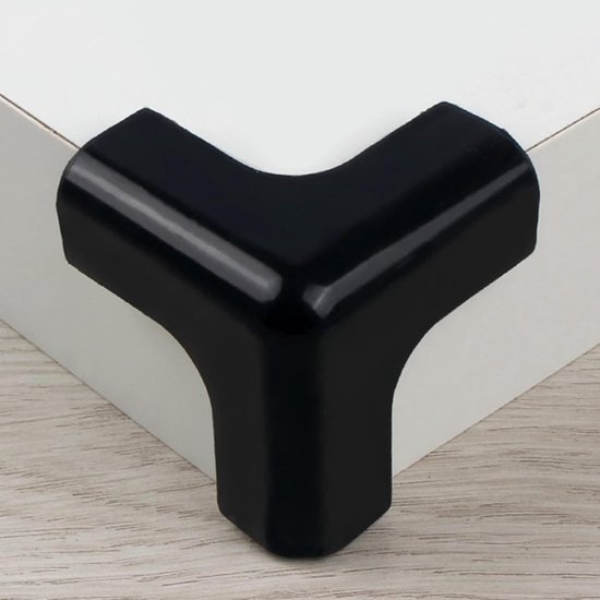 10er-packung Schwarze, Weiche Pvc-eckenschoner Für Tische Und Möbel