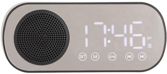 Zwei Weckereinstellungen Und Bluetooth-lautsprecher – Tragbares Digitales Fm-radio Mit Großem Led-bildschirm Für Nachrichten Und Wettervorhersagen.