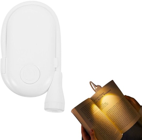 Universelle Klemm-leselampe – Buchklemme – Flexibles Breitbandlicht – Geeignet Für Studentenwohnheime – Weiß, 8 X 4,2 Cm