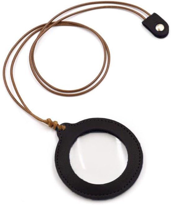 Leselupe – Vergrößerungsglas – Leder – 7,2 X 1,8 X 1,5 Cm – Zum Häkeln, Perlenarbeiten, Sticken, Handarbeiten, Lesen, Für Künstlerische Arbeiten – Schwarz – Zum Aufhängen
