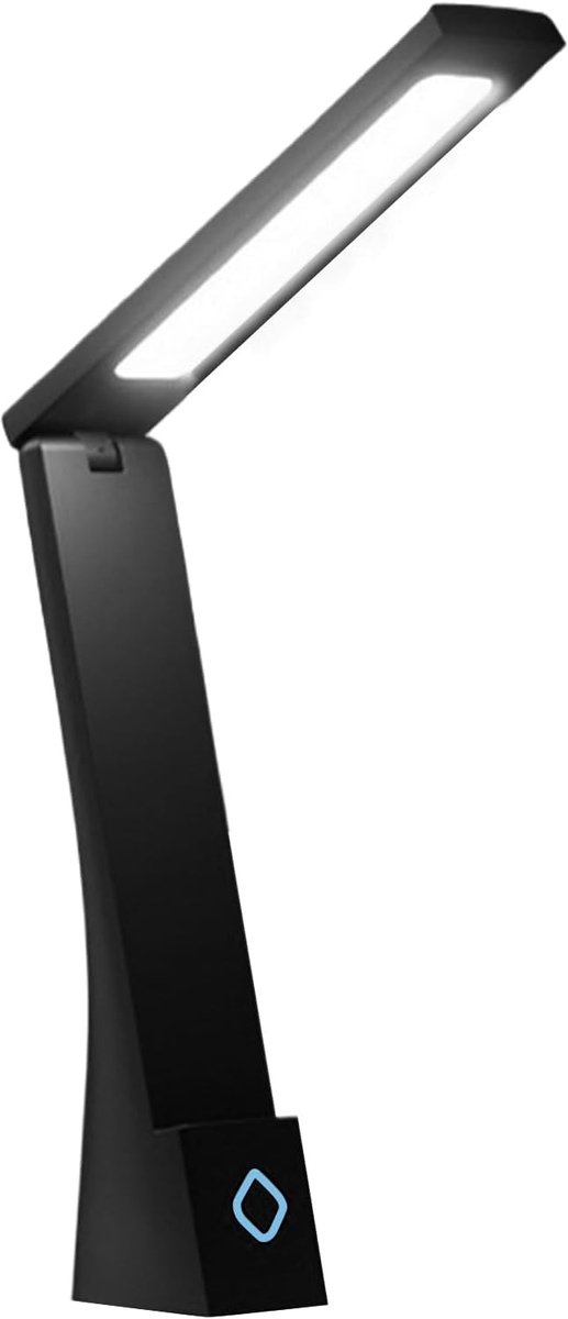 Schwarze, Faltbare Und Wiederaufladbare Led-schreibtischlampe, Augenschonende Tischleuchte Mit Touch-dimmfunktion Für Schlafzimmer Und Arbeitszimmer
