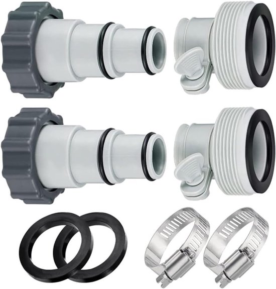 Schlauchadapter Und Umrüstsatz Für Poolpumpen Von 1,25 Auf 1,5 Zoll