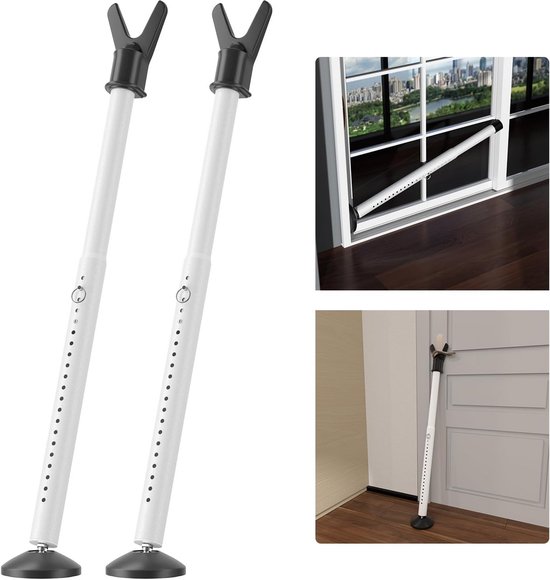 Türstopper-set – Sicherheitsstange – Für Mehr Sicherheit Im Haus – Verstellbare Länge 75–111 Cm – 2er-pack – Weiß