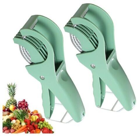 Obstschneider, Bananenschneider, Salatschäler, Küchenhelfer Für Bananen, Erdbeeren, Weintrauben, 2-teilig – Grün