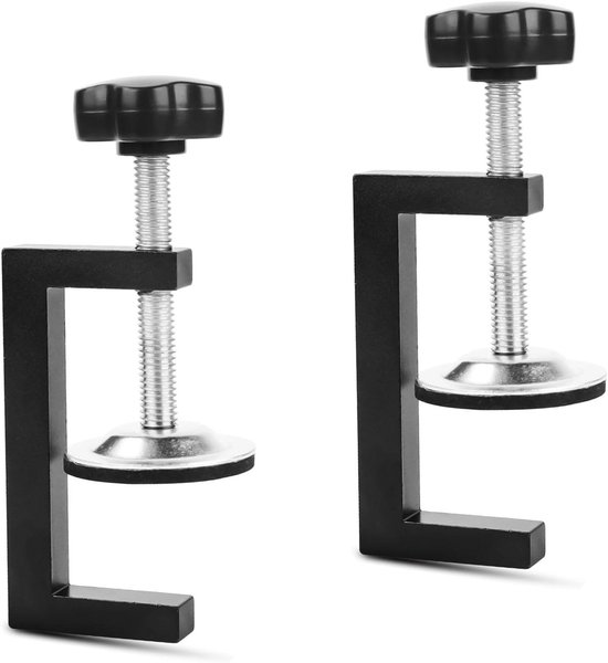 Zweiteiliges Schraubklemmen-set Für Kleine Gegenstände - Schwarze C-klemme - Tragbare, Verstellbare Klemme Für Vielseitige Anwendungen.