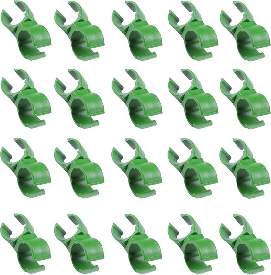 20 Verstellbare Pflanzenstabclips, Drehbar, Universell 11 Mm, Für Gartenpfosten, Kletterpflanzen, Tomatenkäfige – Grün