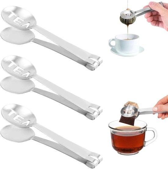 Dreiteiliges Teebeutel-clip-set, Effektives Tee-utensil Für Bequemes Tee-aufbrühen, Rutschfeste Teebeutel-clips Können Eiswürfel Halten, Langlebig Und Leicht Zu Reinigen.