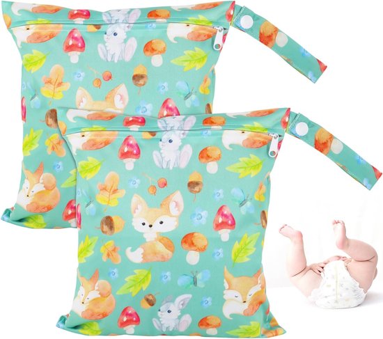 Zweiteiliges Set Aus Waschbaren Windeltaschen Und Wasserdichten Wäschesäcken