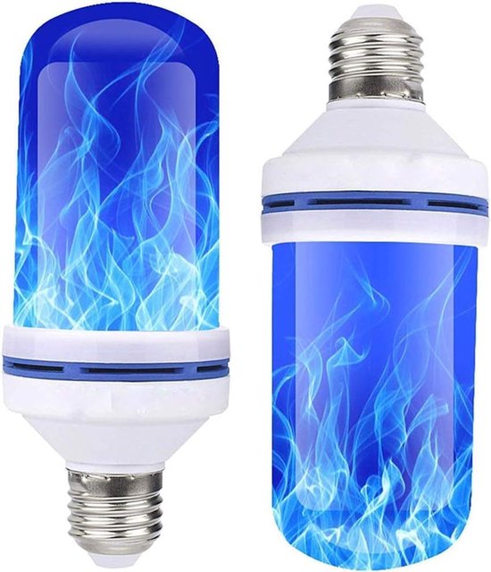Zwei Blaue Led-leuchten Mit Dynamischen Flammeneffekten, Energiesparend, Für Zuhause, Schlafzimmer, Bar, Hotel, Partydekoration.