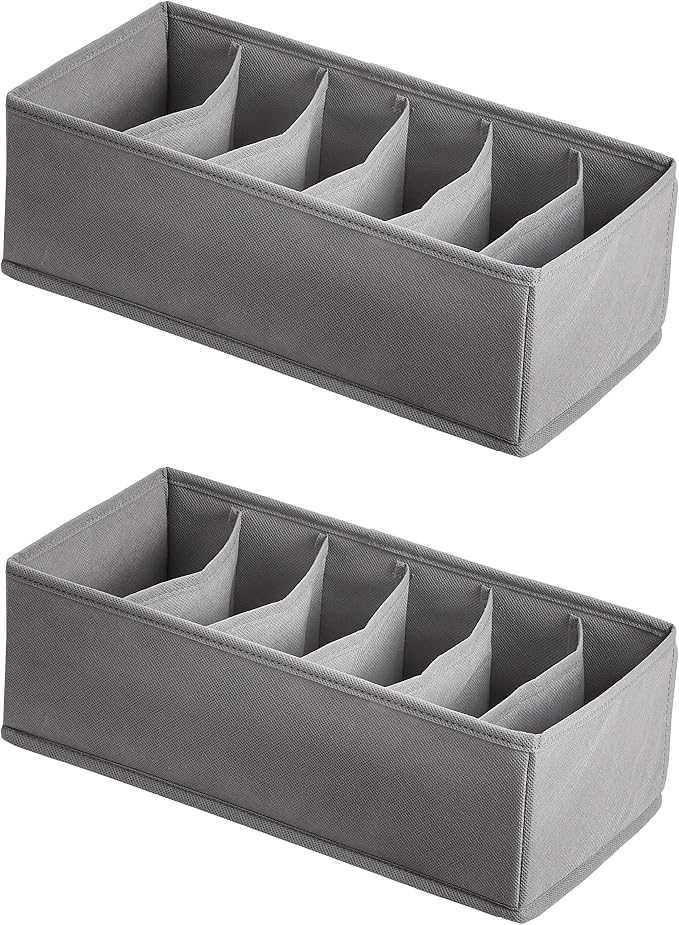 2-teiliges Set, Grau Ideal Zur Organisation Und Aufbewahrung Im Kleiderschrank, Passt Perfekt Zum Schminktisch