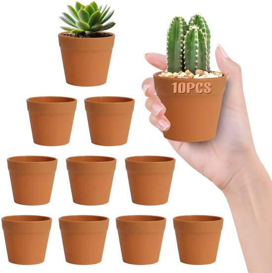 10er-pack Pflanztöpfe – Mini-kunststofftöpfe, 7 Cm – Bruchsicher – Wasserdicht – Dekorativ – Geeignet Für Sukkulenten – Blumentöpfe