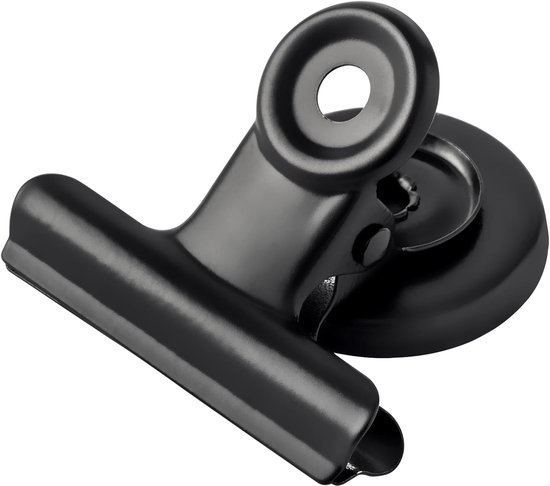 Magnetclip – Kühlschrankmagnet – Notizclip – Starker Magnet – 50 Mm Groß – Schwarz