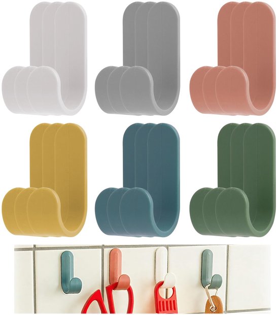 18er-set Wandhaken – Selbstklebend – Handtuchhaken – Für Bad/küche – Bis Zu 5 Kg – Einfache Montage – Haken
