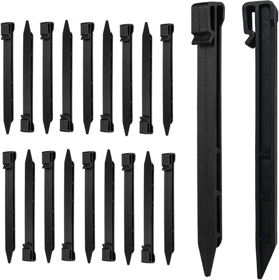 - 25 Cm Lange Bodenanker - 20 Kunststoff-bodenanker - Robust Und Langlebig - Zur Befestigung Von Rasenkanten - Rutschfest - Geeignet Für Weichen Boden - Rasenheringe