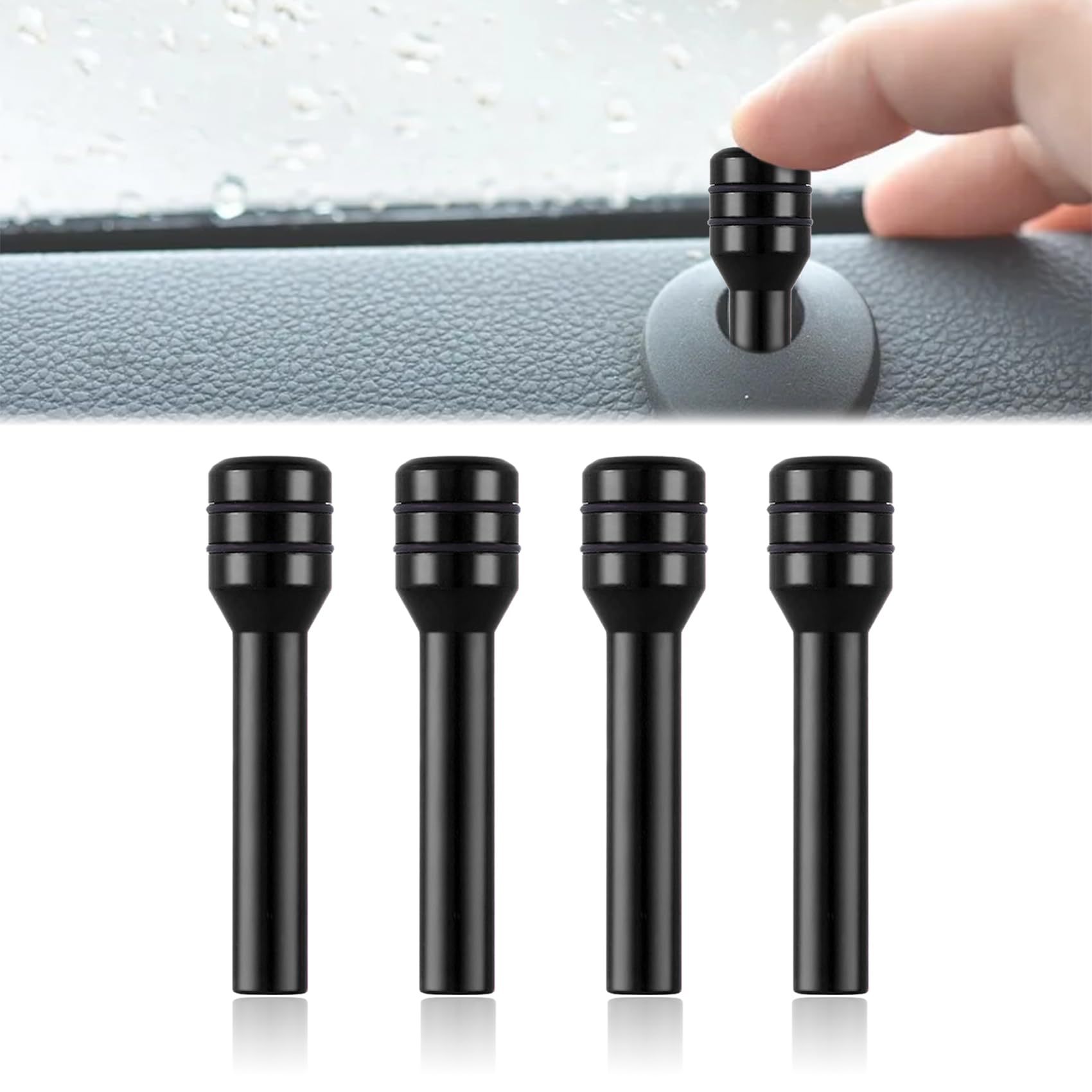 Türverriegelungsstifte Aus Aluminium, Autotürknöpfe, Schwarz